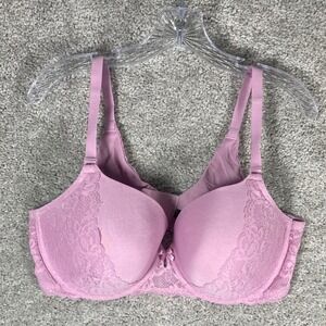 Torrid Pink Lace Trim T-Shirt Bra Plus Size 42D